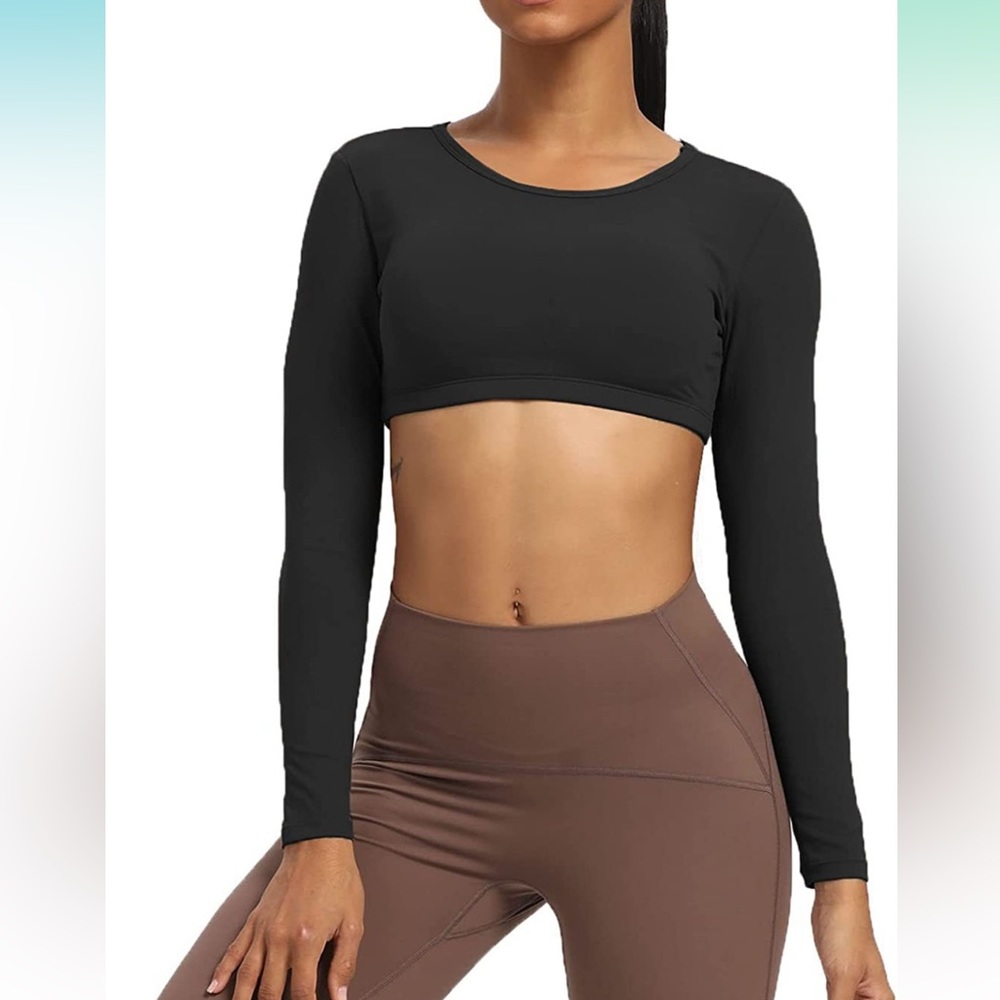 Aoxjox Long Sleeve Crop Top